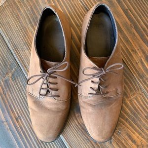 Heel Lift Dress Casual Brown Leather Shoes